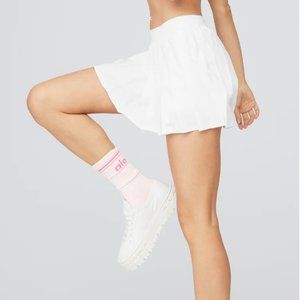 NWT Alo Yoga Varsity Tennis Skirt - Medium White